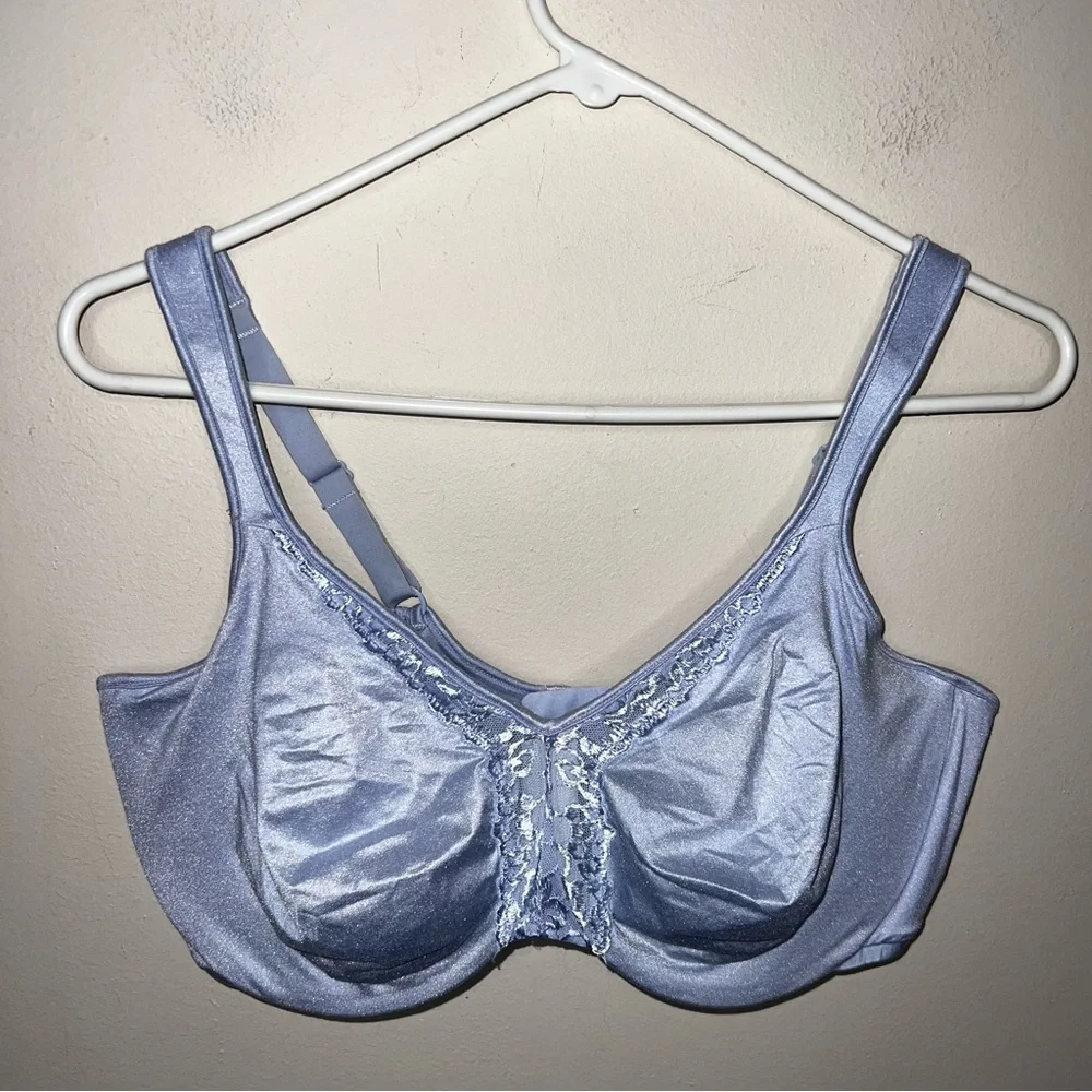 NWT Lilyette Wired Minimizer Bra Periwinkle Blue Size 42D
